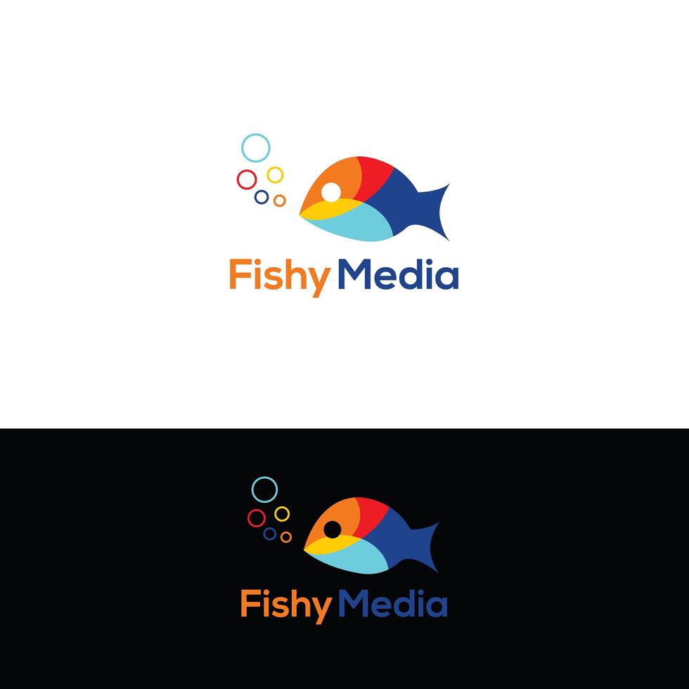 Diseño de logotipo de pescado vector