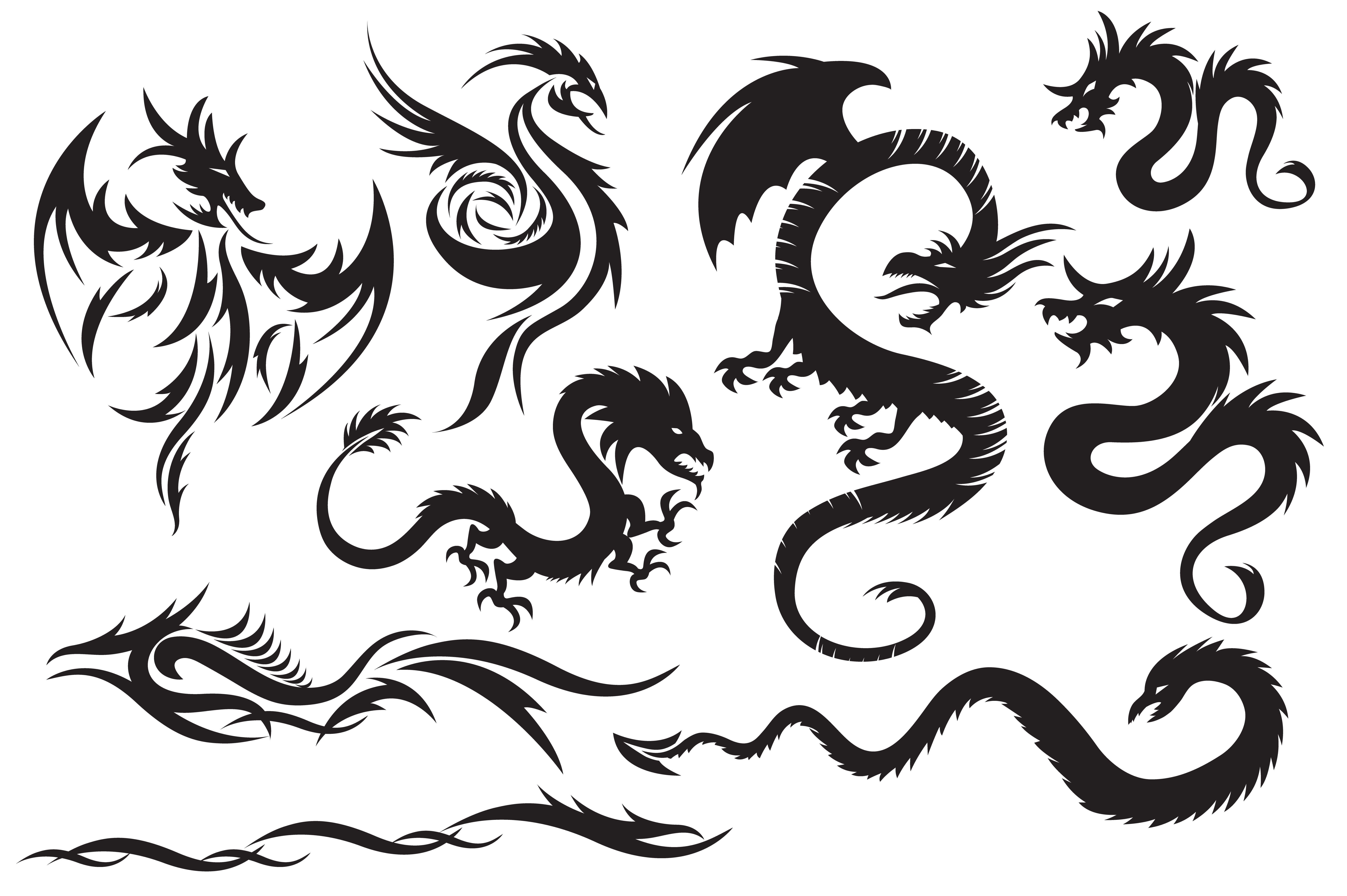 Dragon Tattoo Vector Art, Icons, and Graphics for Free Download