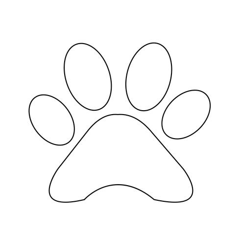 animal paw print icon vector