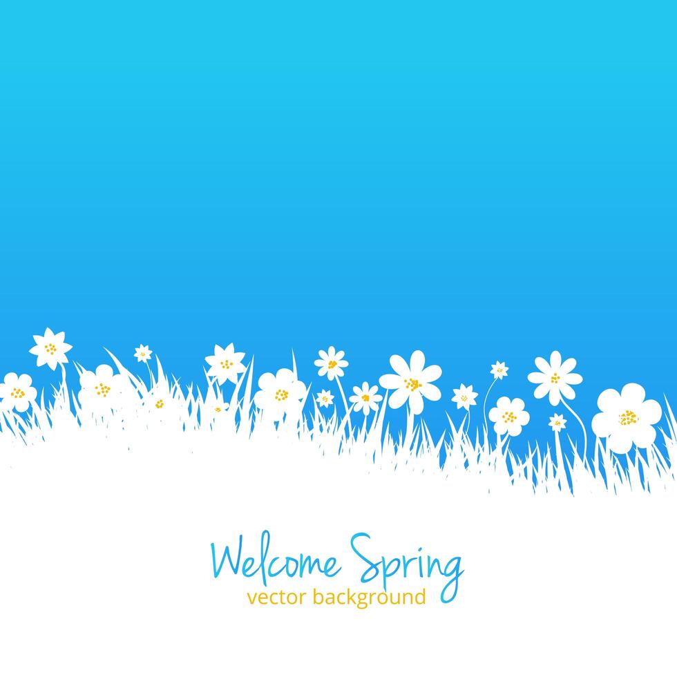 Blue spring background with place for text vector