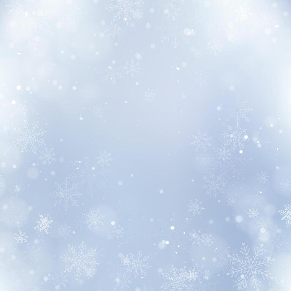 Abstract Christmas background with snowflakes. Elegant Winter background vector