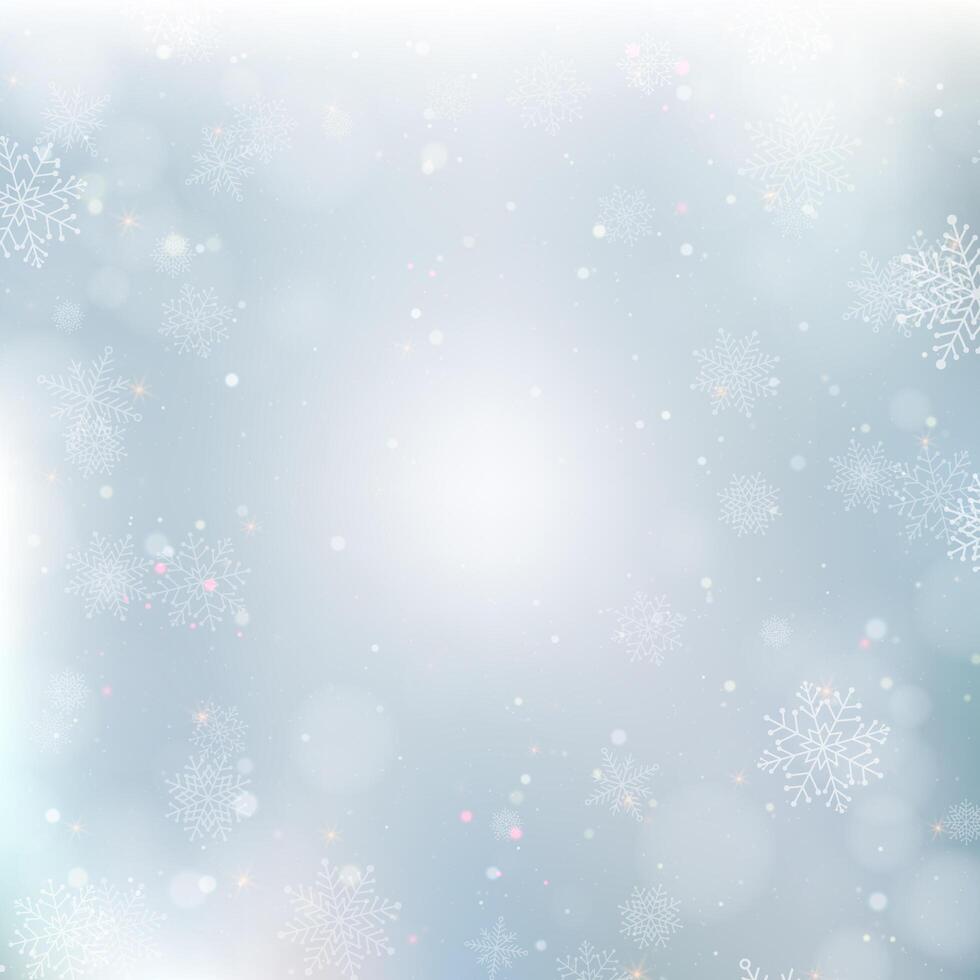 Fondo abstracto de la Navidad con los copos de nieve. Elegante fondo de invierno vector