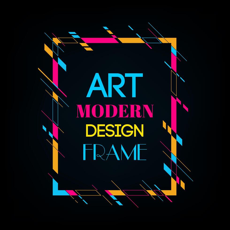 Vector Frame For Text Modern Art Graphics Dynamic Frame With