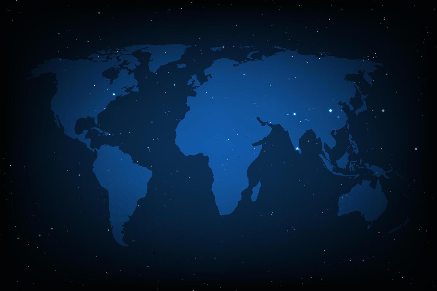 Blue world map vector