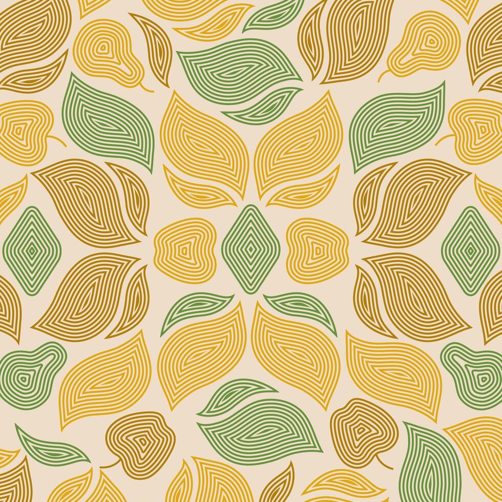 Abstract autumn leaf pattern illustration vector