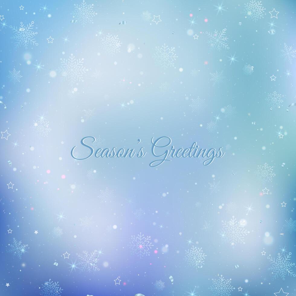 Abstract Christmas background with snowflakes. Blue Elegant Winter background vector