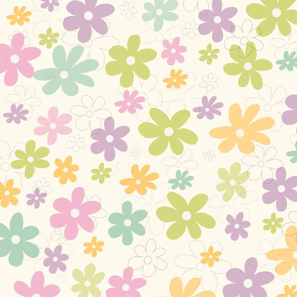 Summer flowers background vector