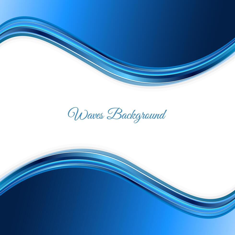 Blue waves background. Abstract blue wave background Blue wave business template vector