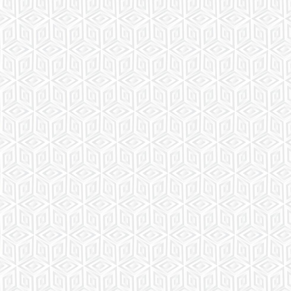 White cube geometric background, paper art pattern vector