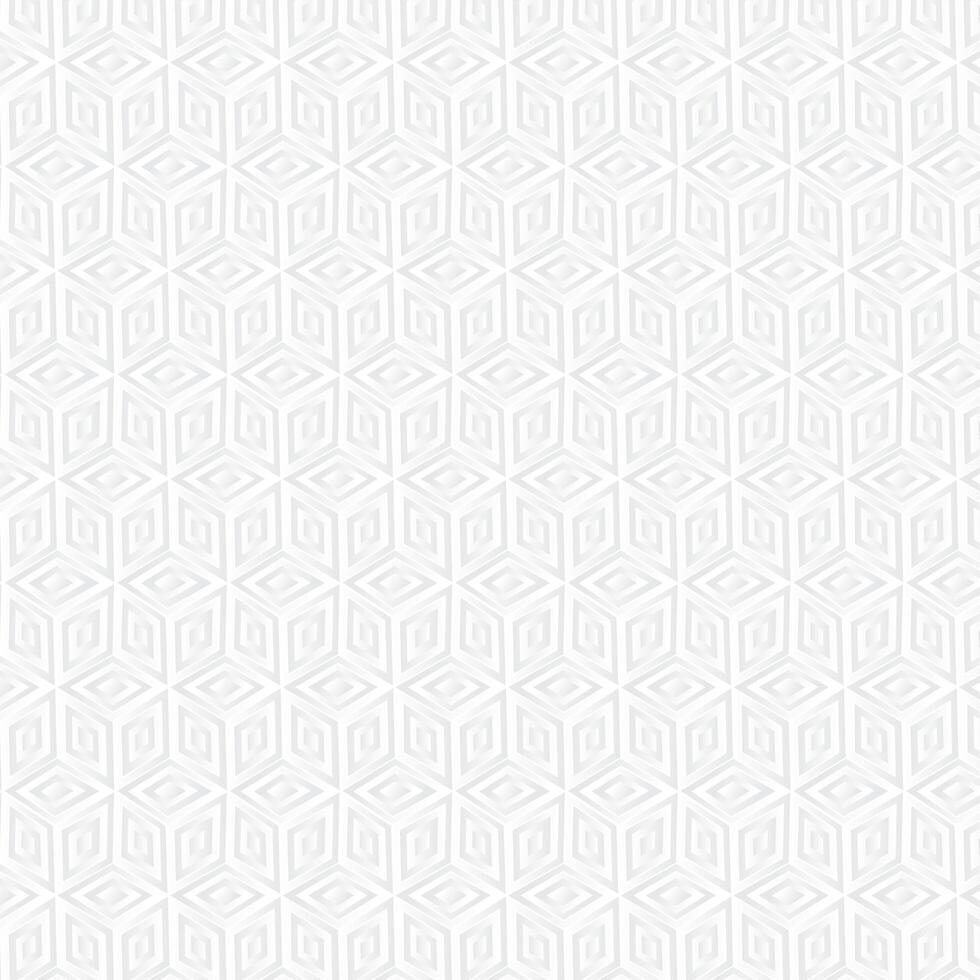 White cube geometric background, paper art pattern vector