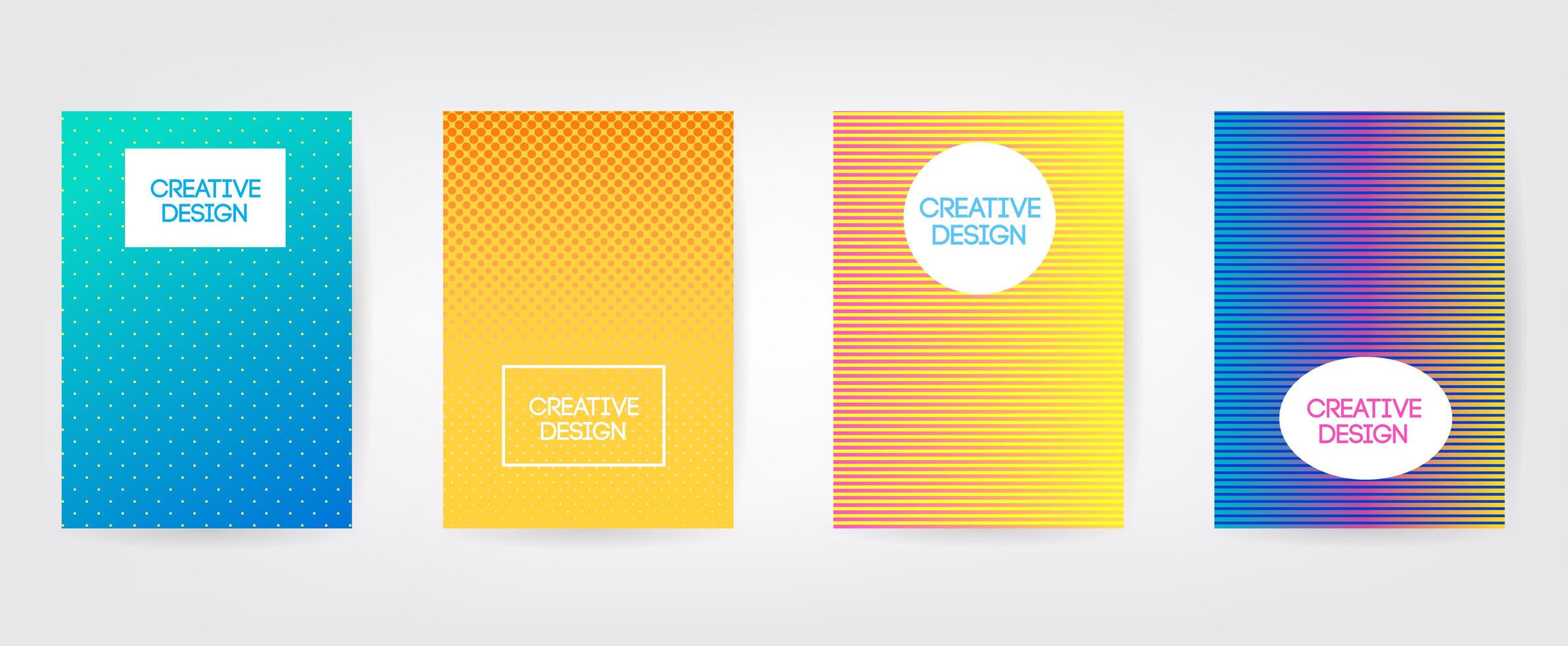 Minimal covers design. Colorful halftone gradients. Future geometric patterns. Eps10 vector. vector