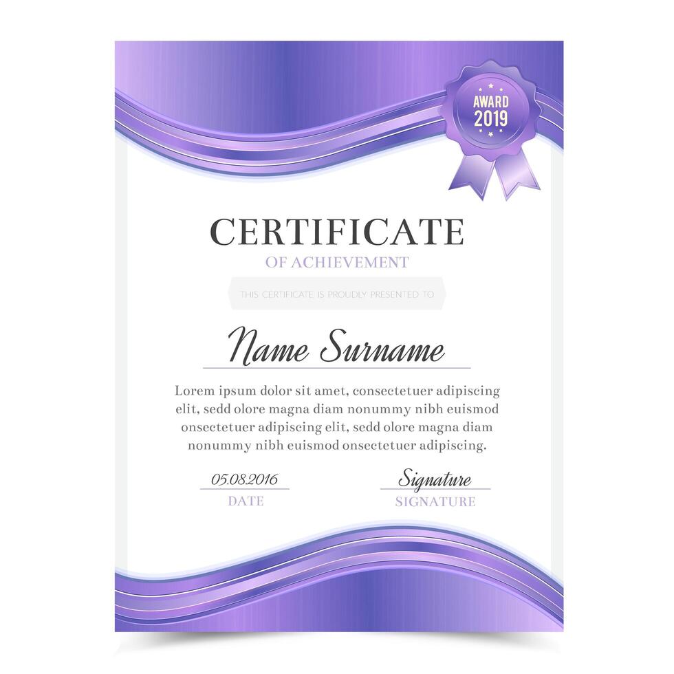 Certificate template with luxury and modern design, diploma template vector
