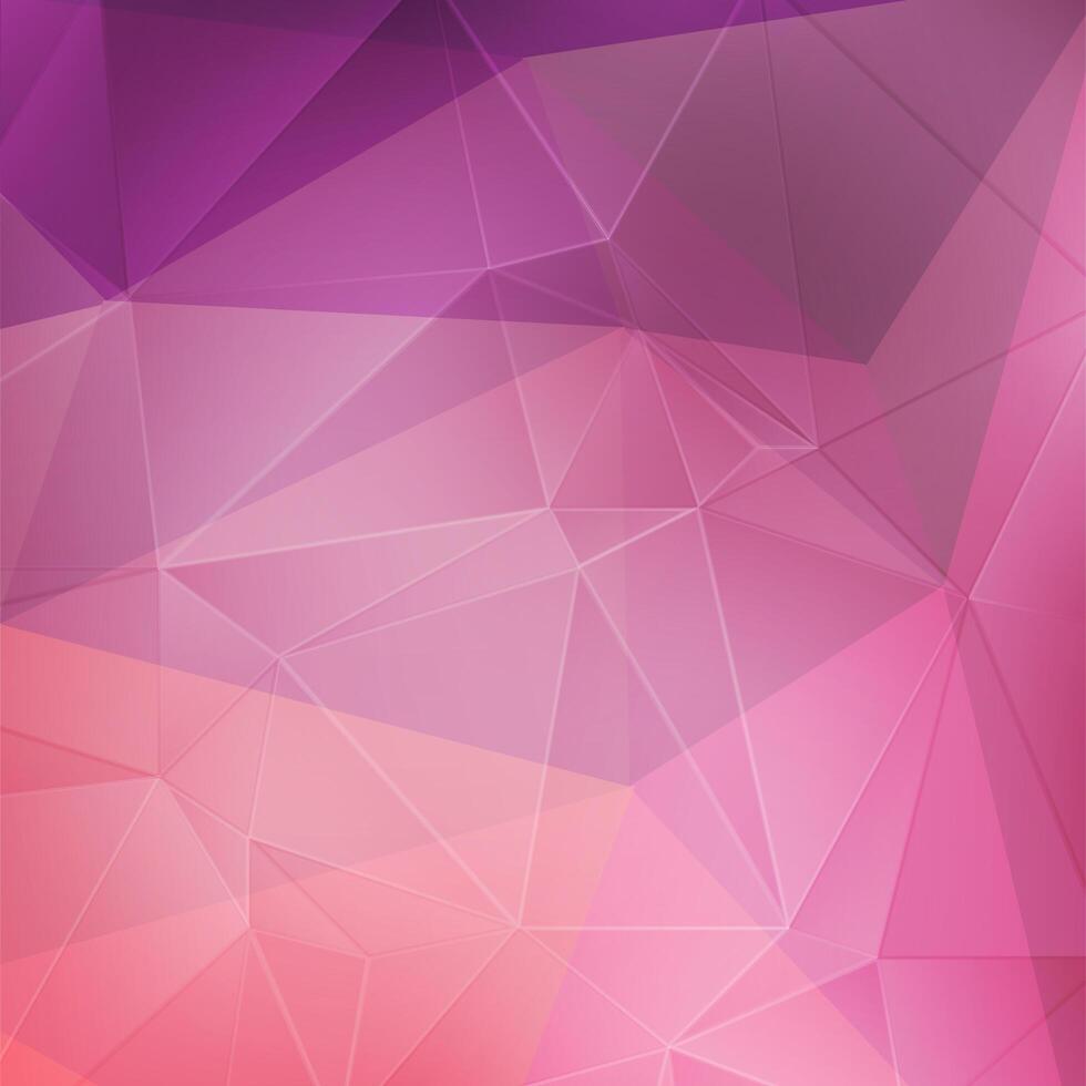 Pink crystal geometric background vector