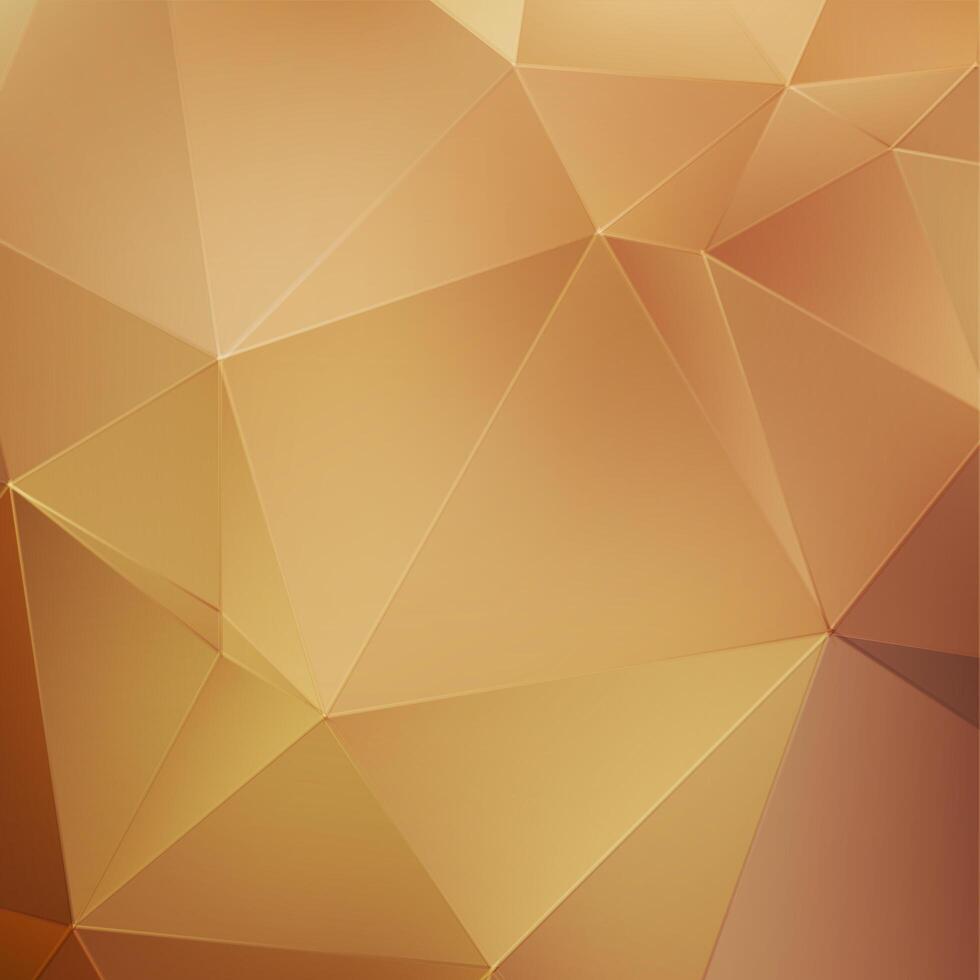 Gold abstract polygonal background vector