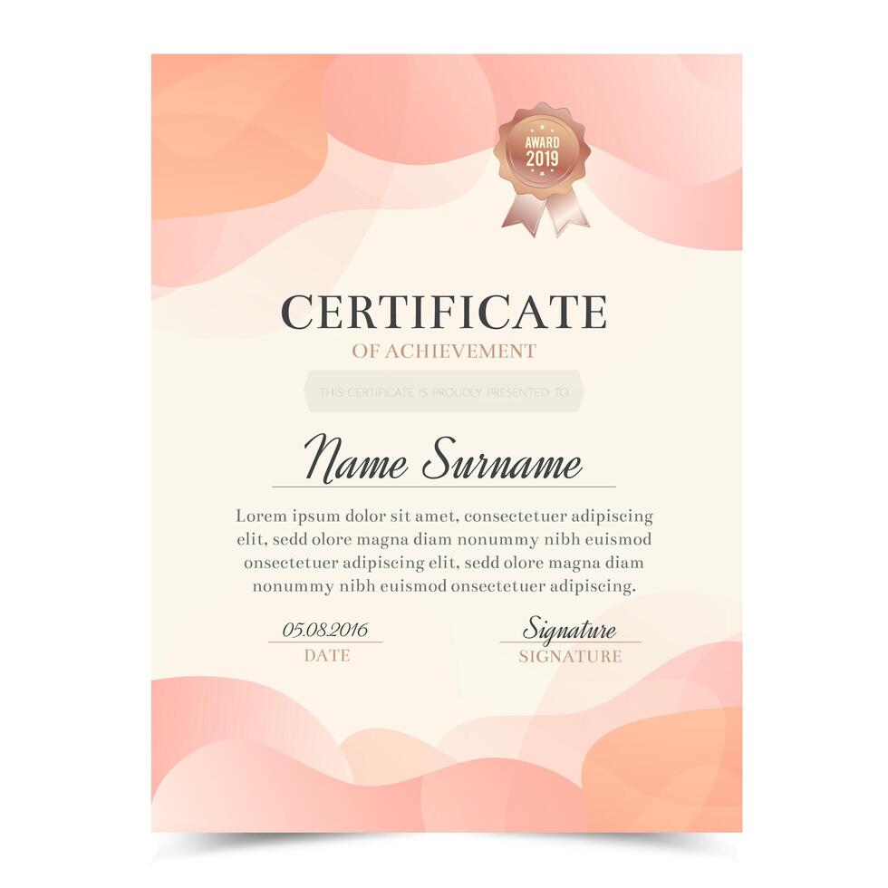 Certificate template with luxury and modern design, diploma template vector