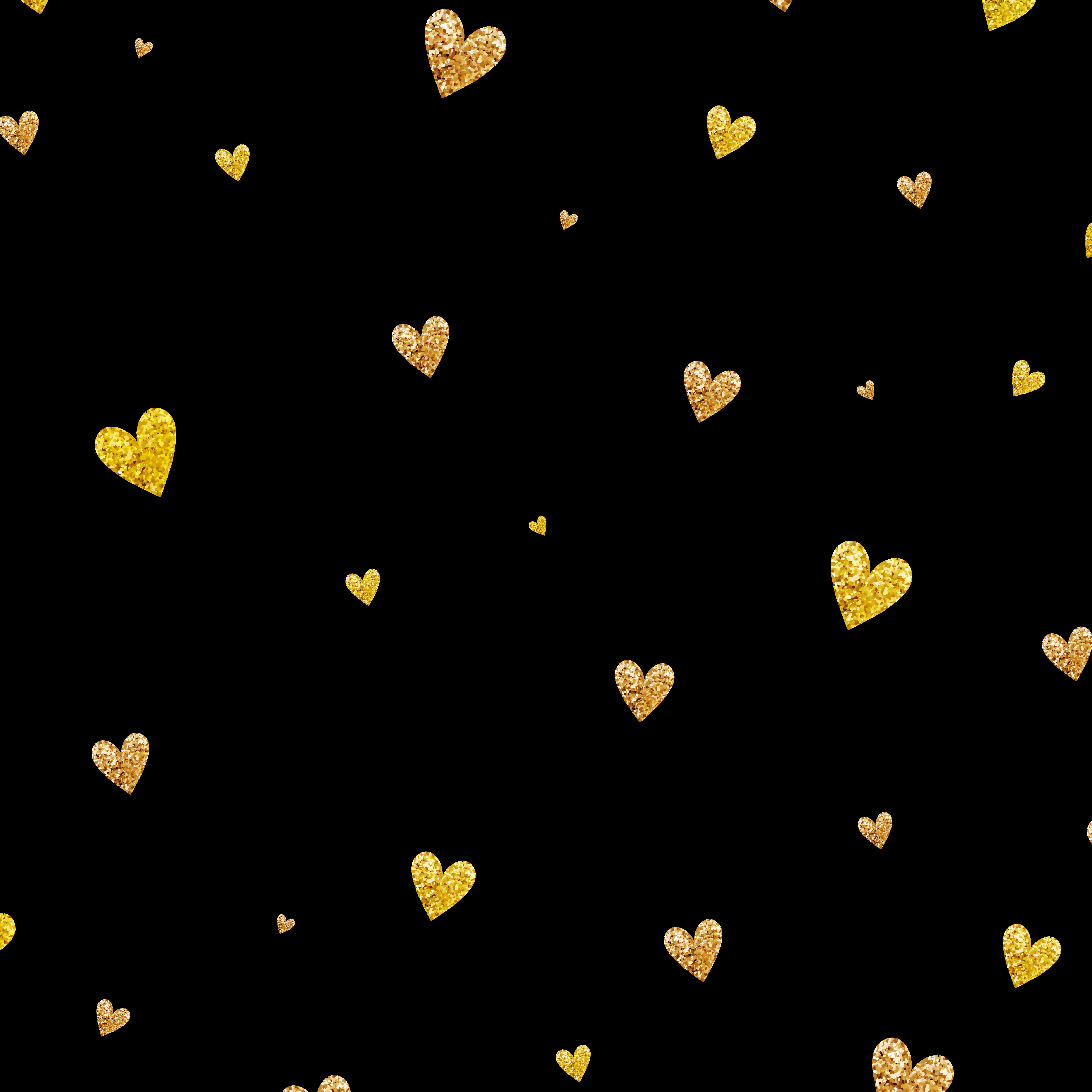 Glitter Gold Heart Wallpaper for iPhone Free PNG ImageIllustoon