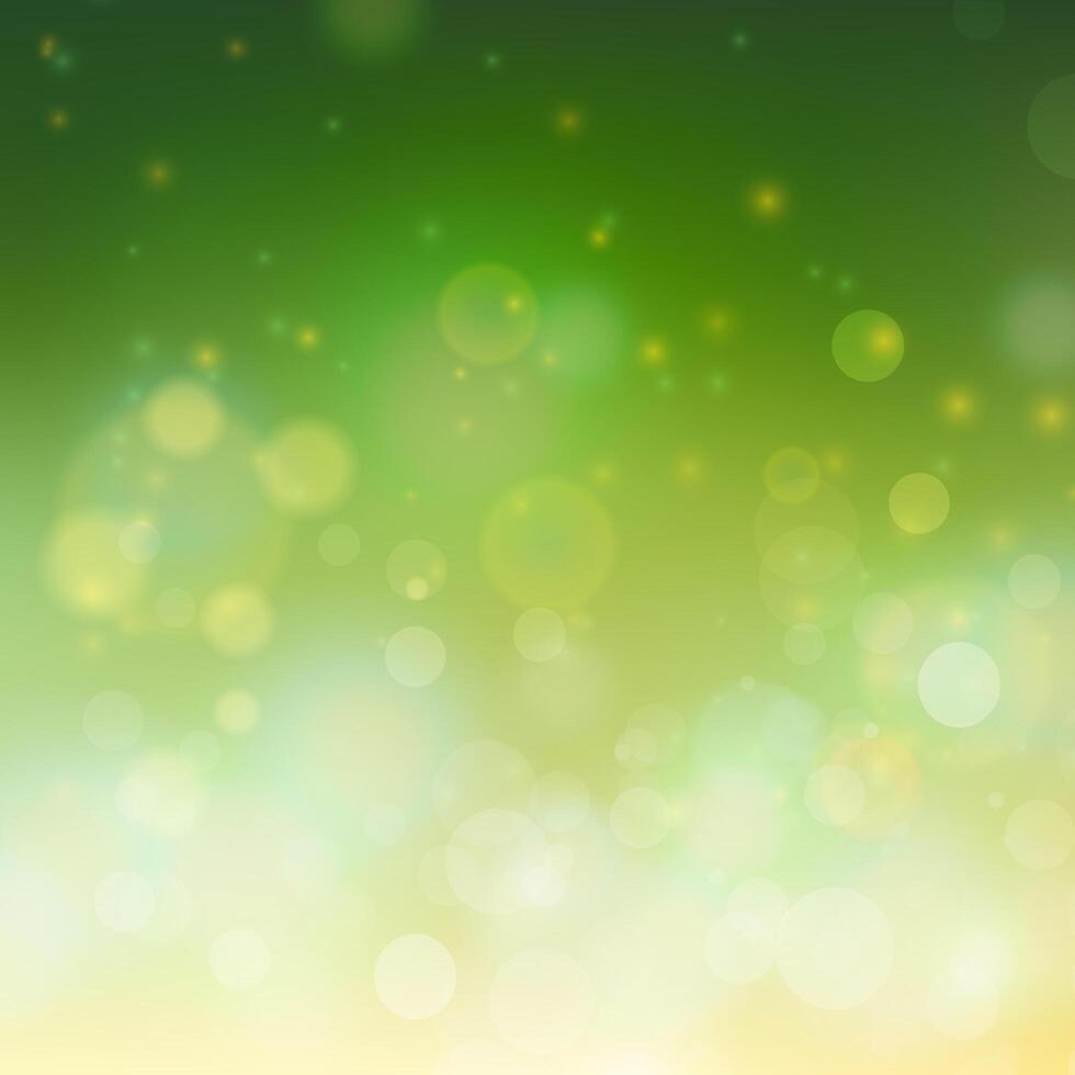 Green bokeh background vector