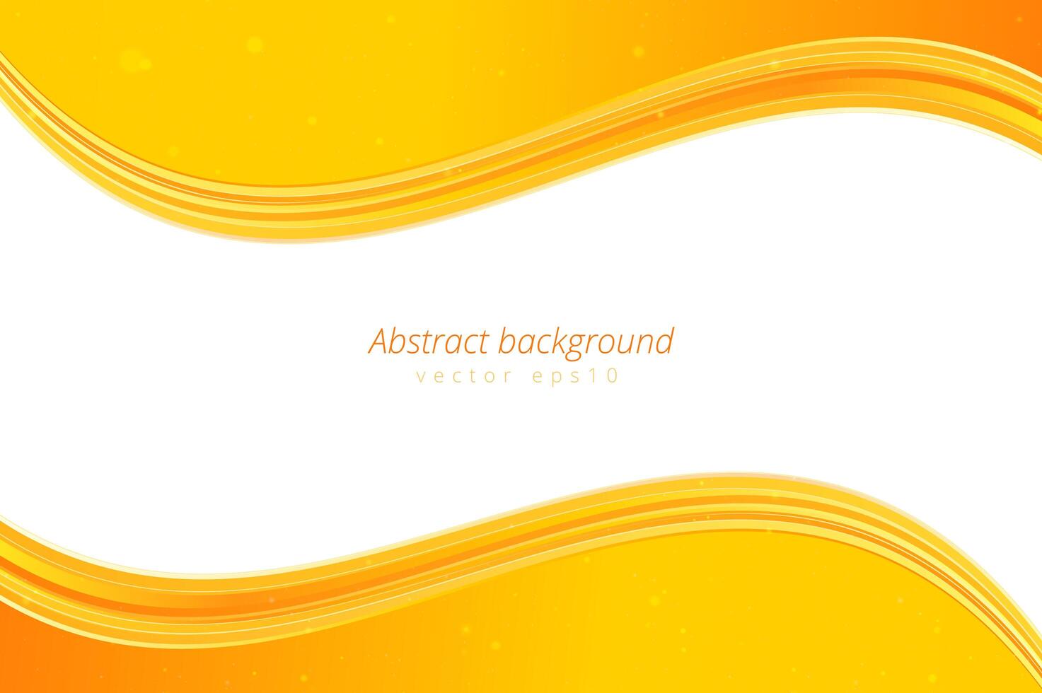 Yellow wave background with white space for text vector