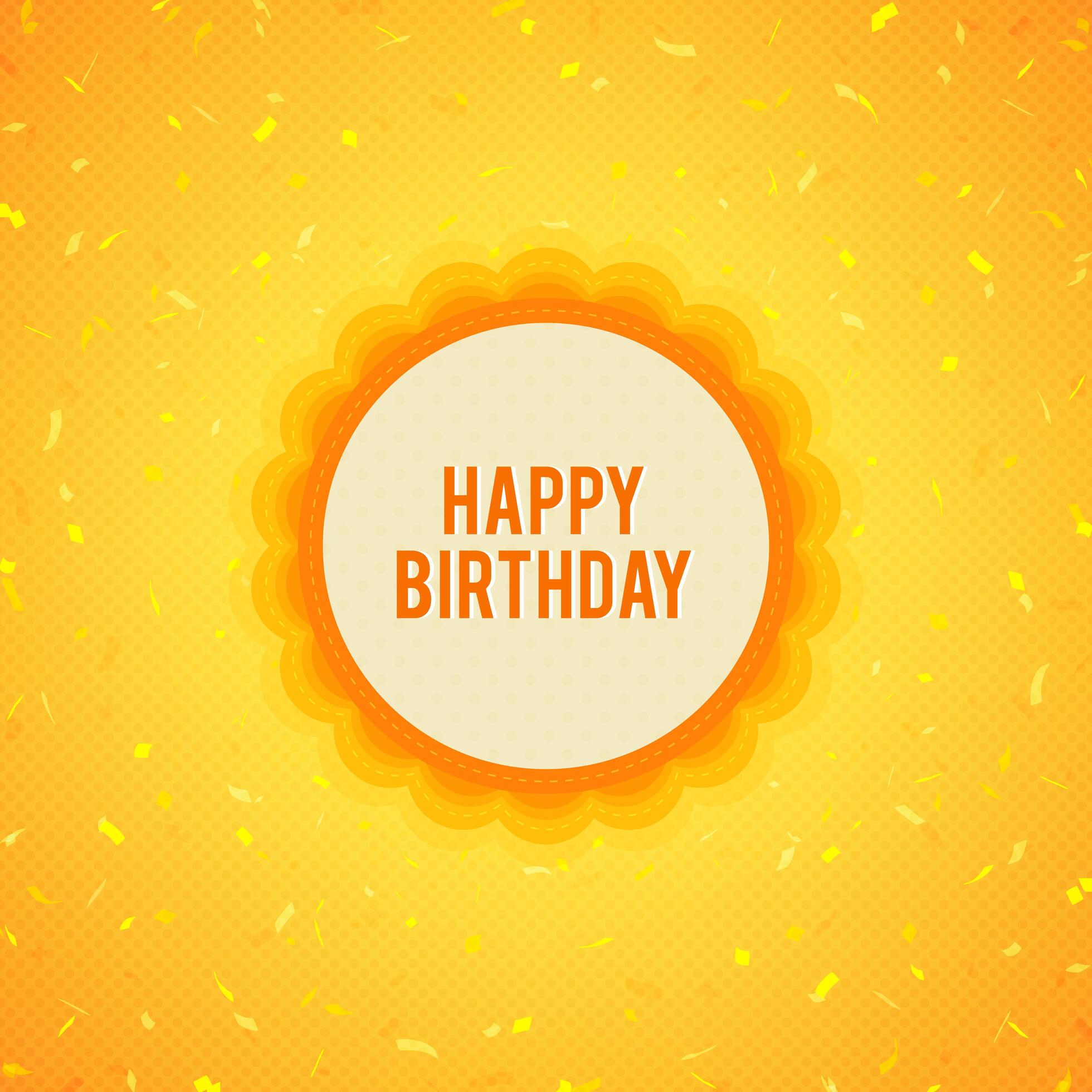 Happy birthday yellow background 570412 Vector Art at Vecteezy
