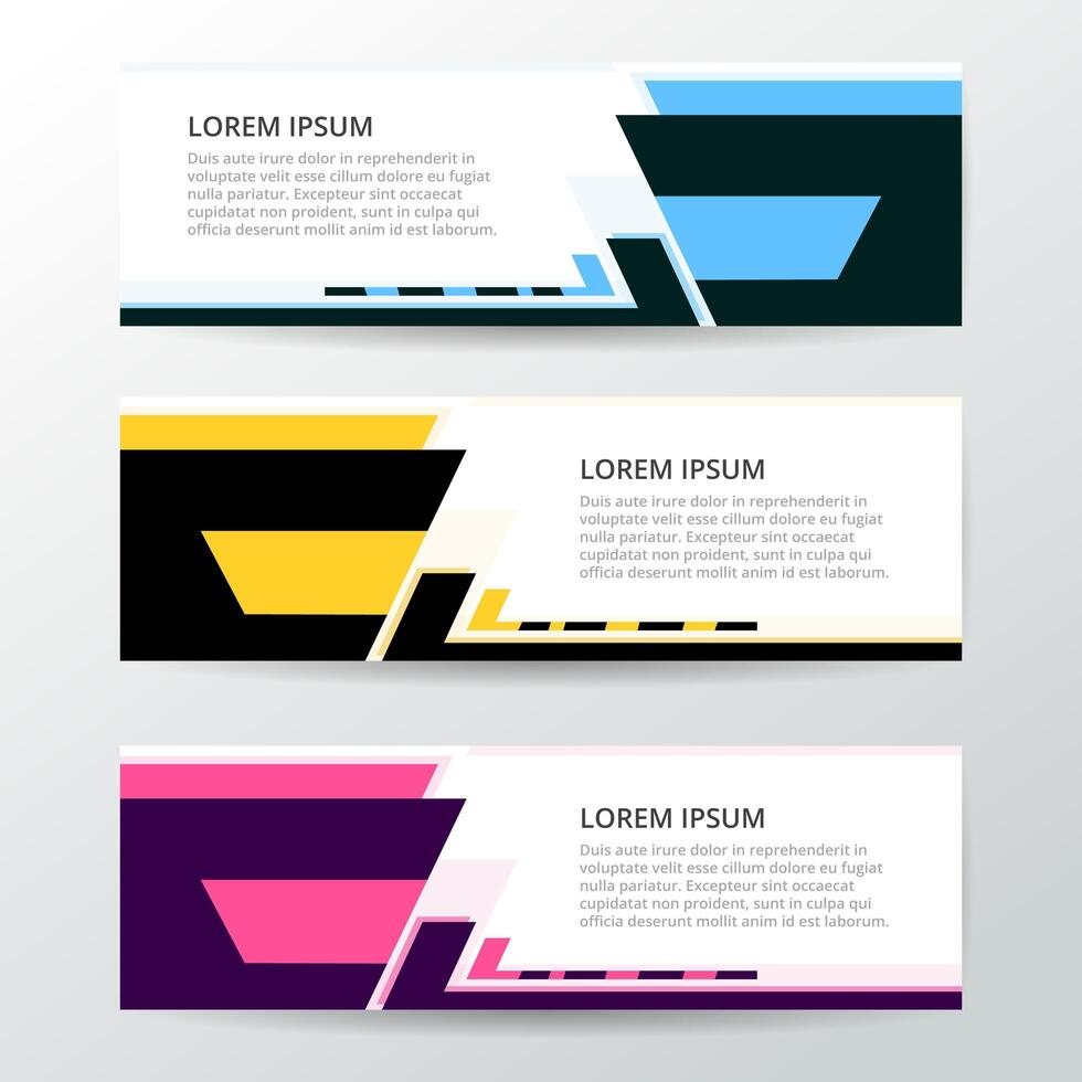 Vector abstract geometric design banner web template.