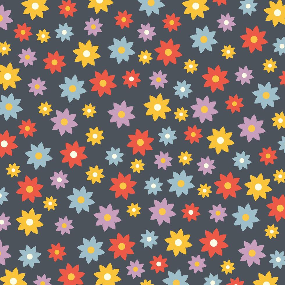 Fondo de flores retro vector