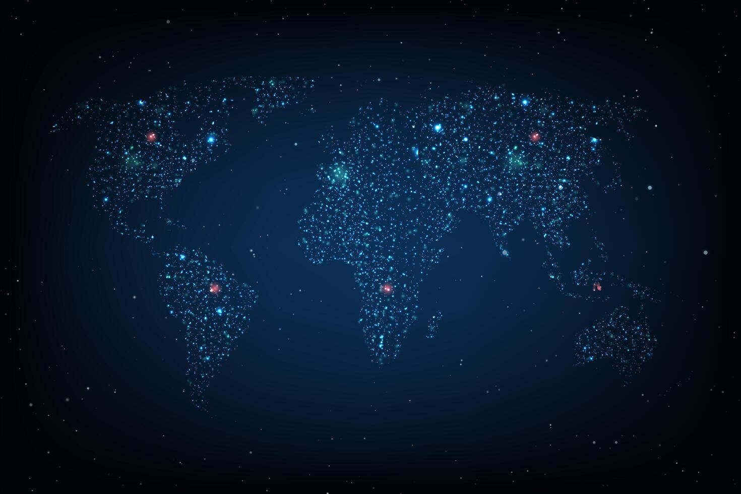 Communications network map of the world vector