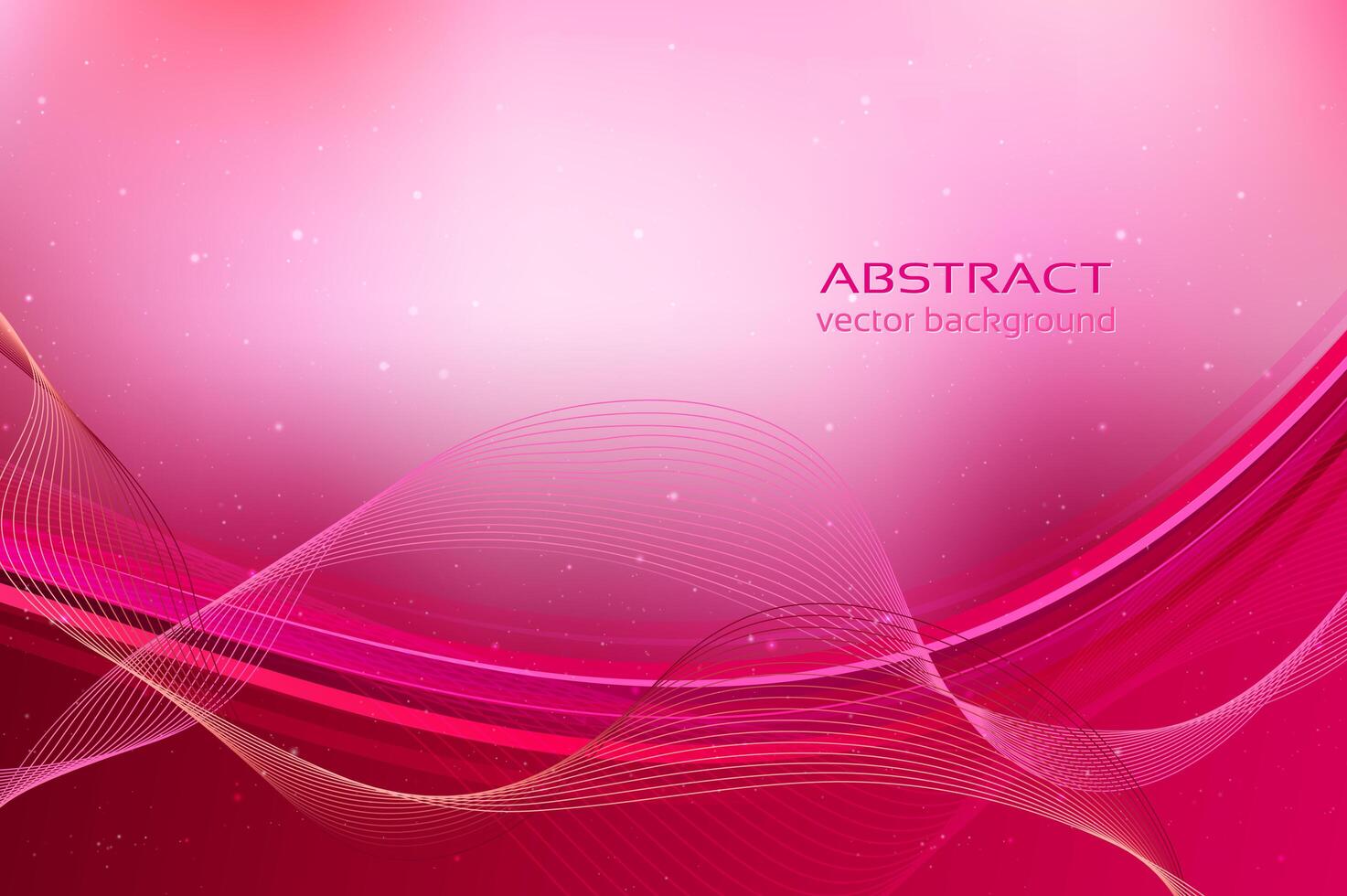 Pink abstract wavy background vector