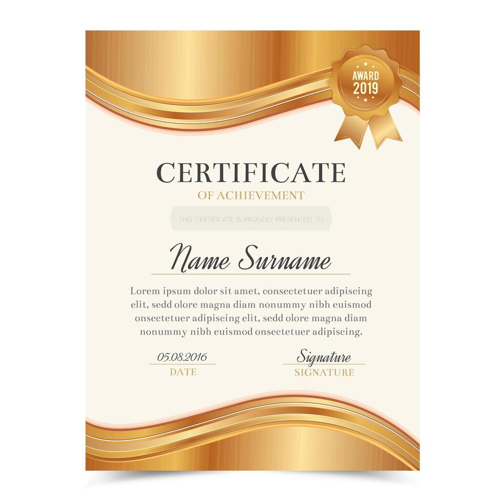 Certificate template with luxury and modern design, diploma template vector