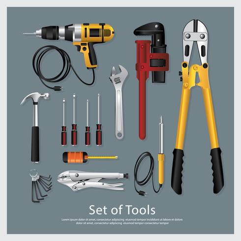 Set of Tools Collection Vector Illustration