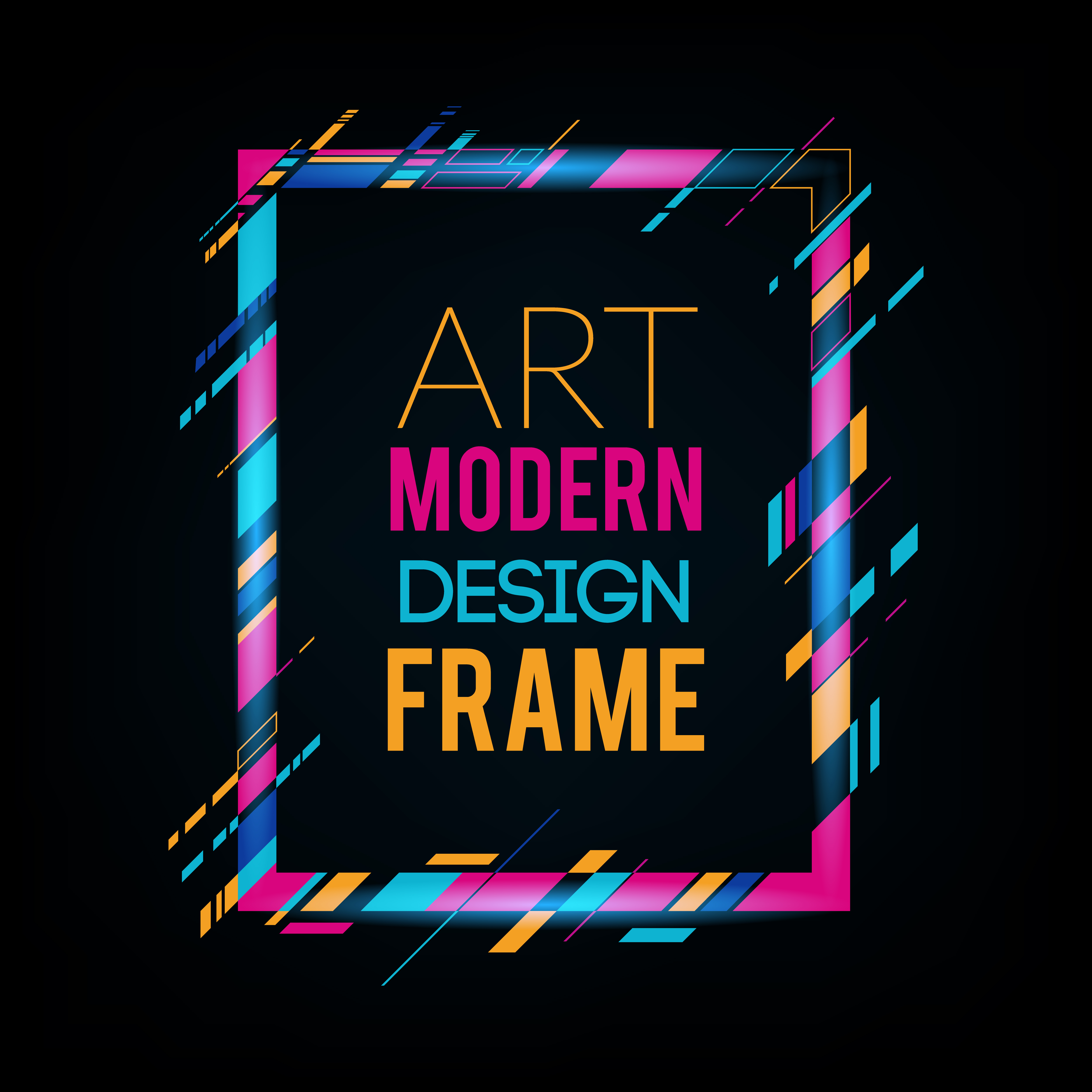Vector Frame For Text Modern Art Graphics Dynamic Frame With