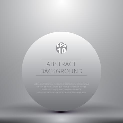 Circle glossy in gray studio room with lighting background. vector