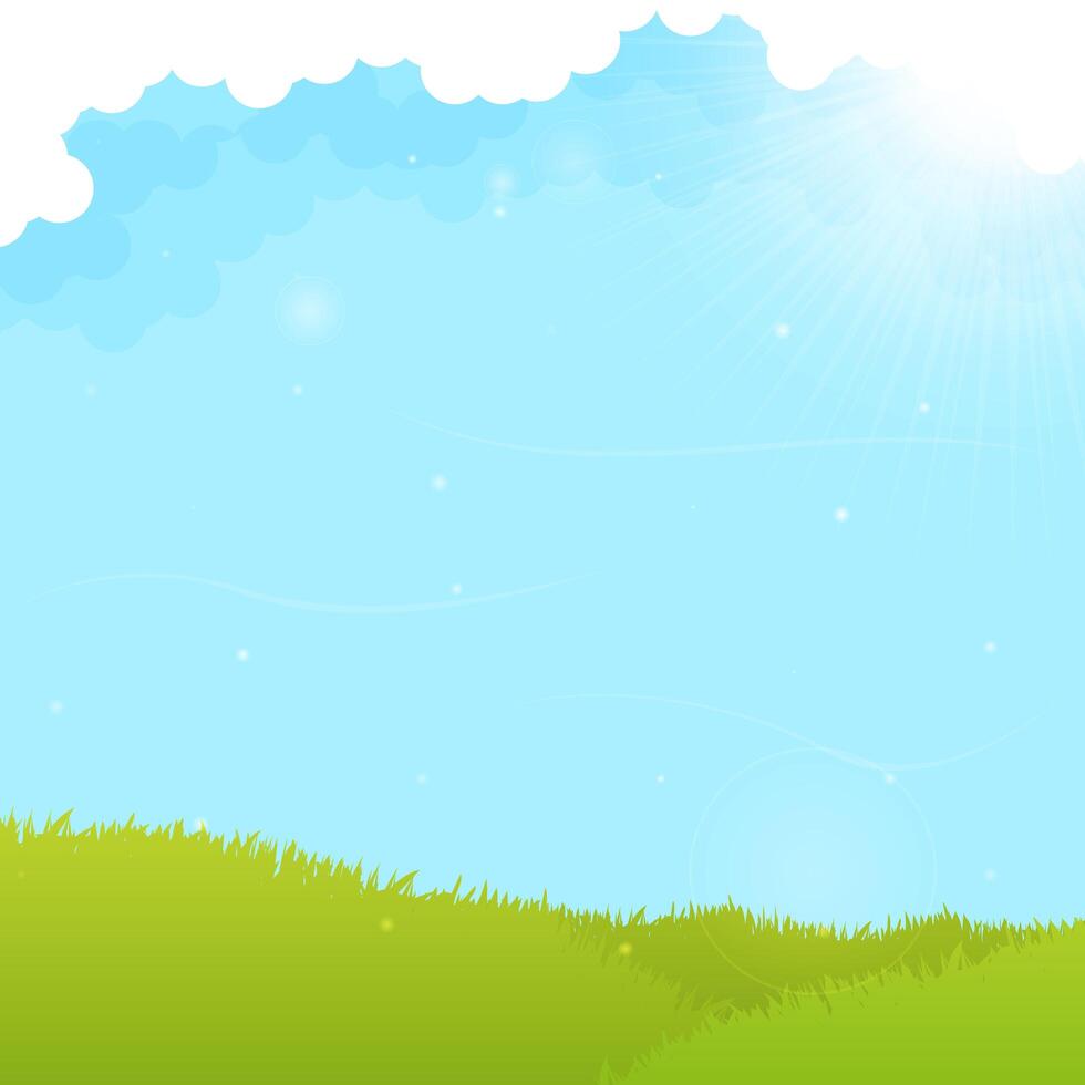 Vector illustration of a beautiful summer landscape