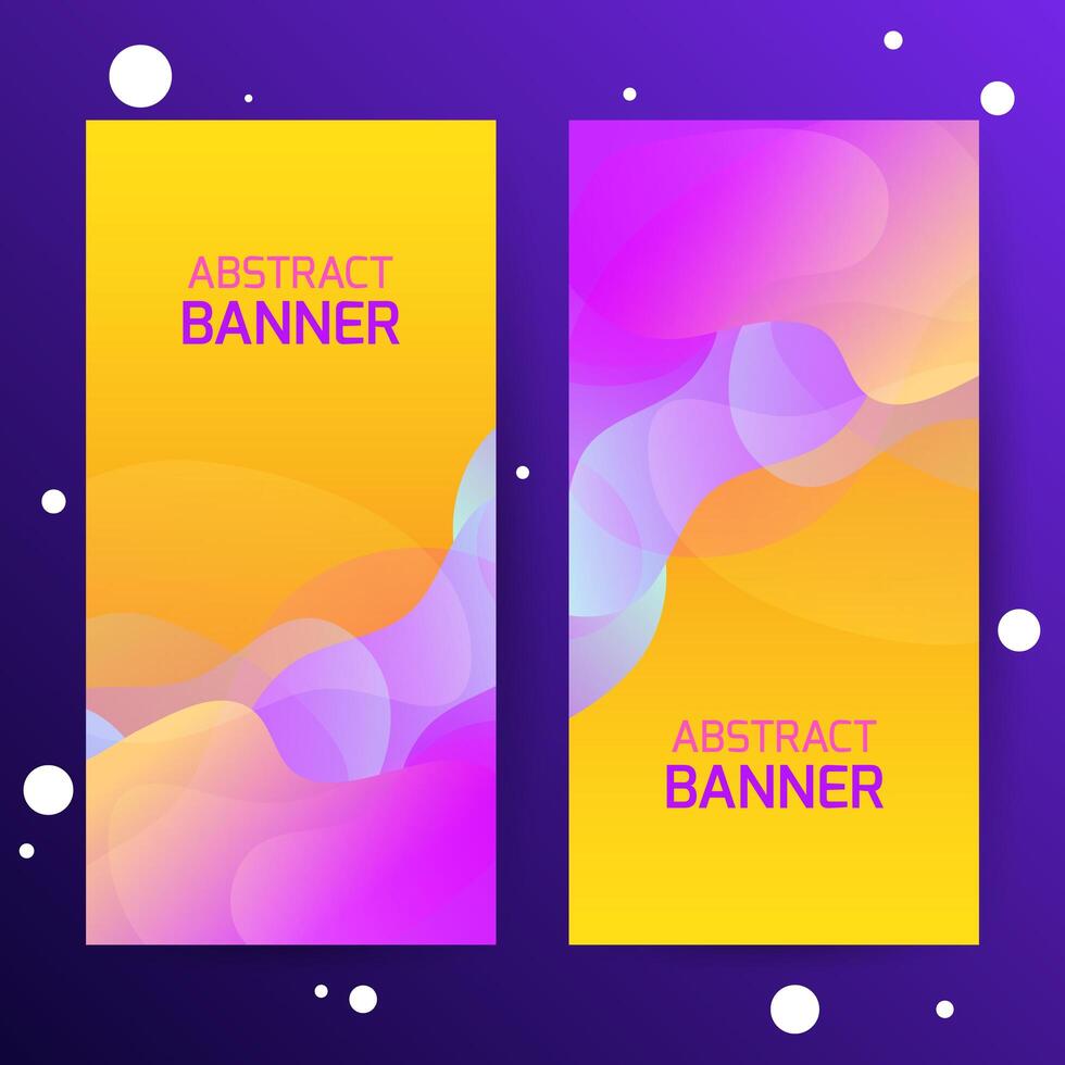 Abstract modern gradient waves banners. Dynamic Effect. Futuristic Technology Style. Web banners Design Template. vector