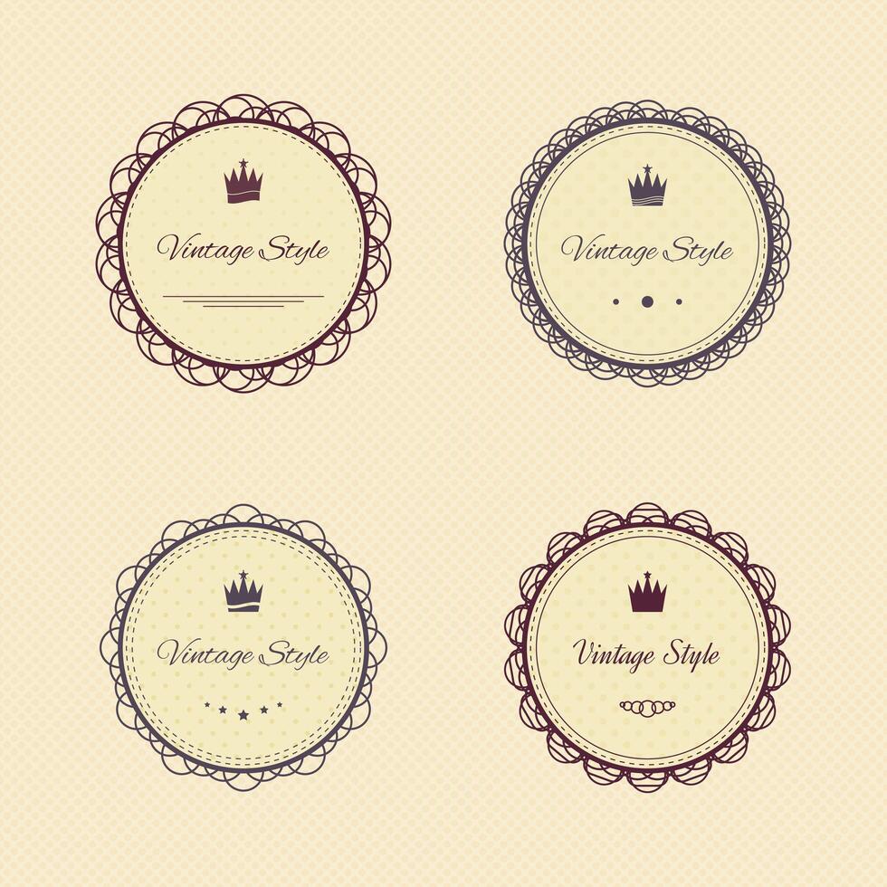 Vintage labels set vector