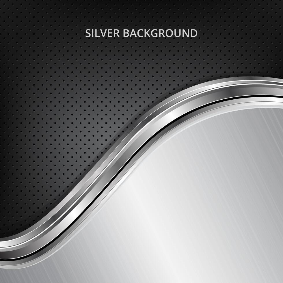 Silver technology background. Silver metallic background. vector