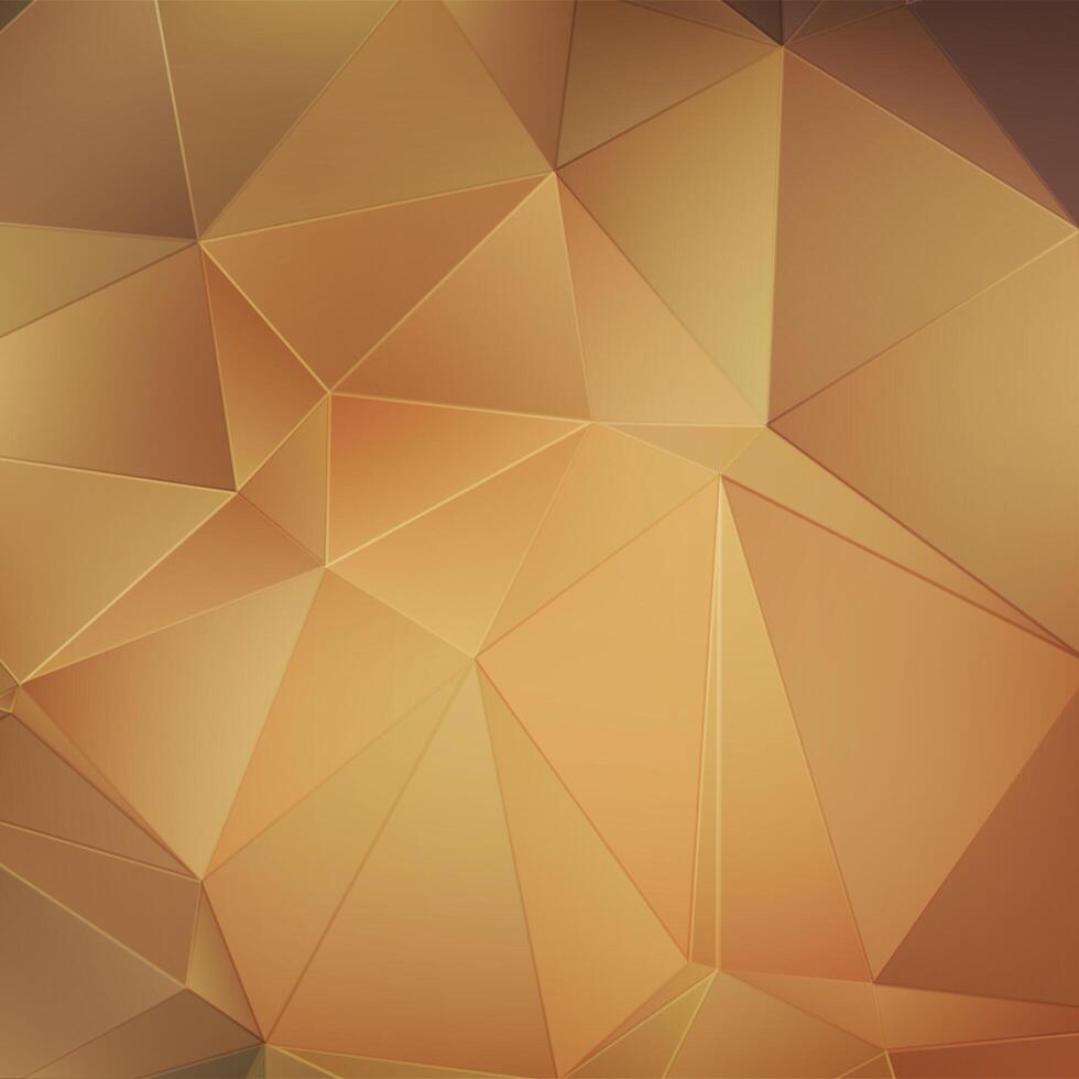 Gold abstract polygonal background vector