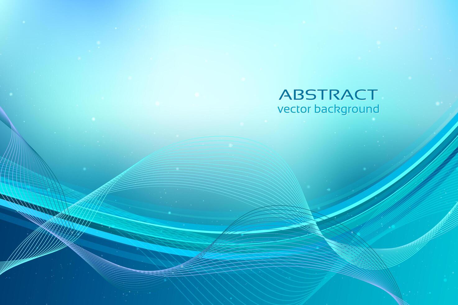 Blue dynamic wavy background vector