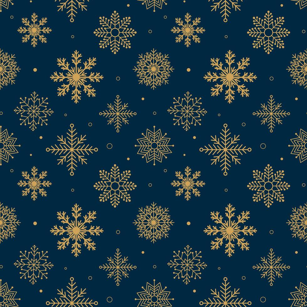 Vintage Snowflakes pattern vector