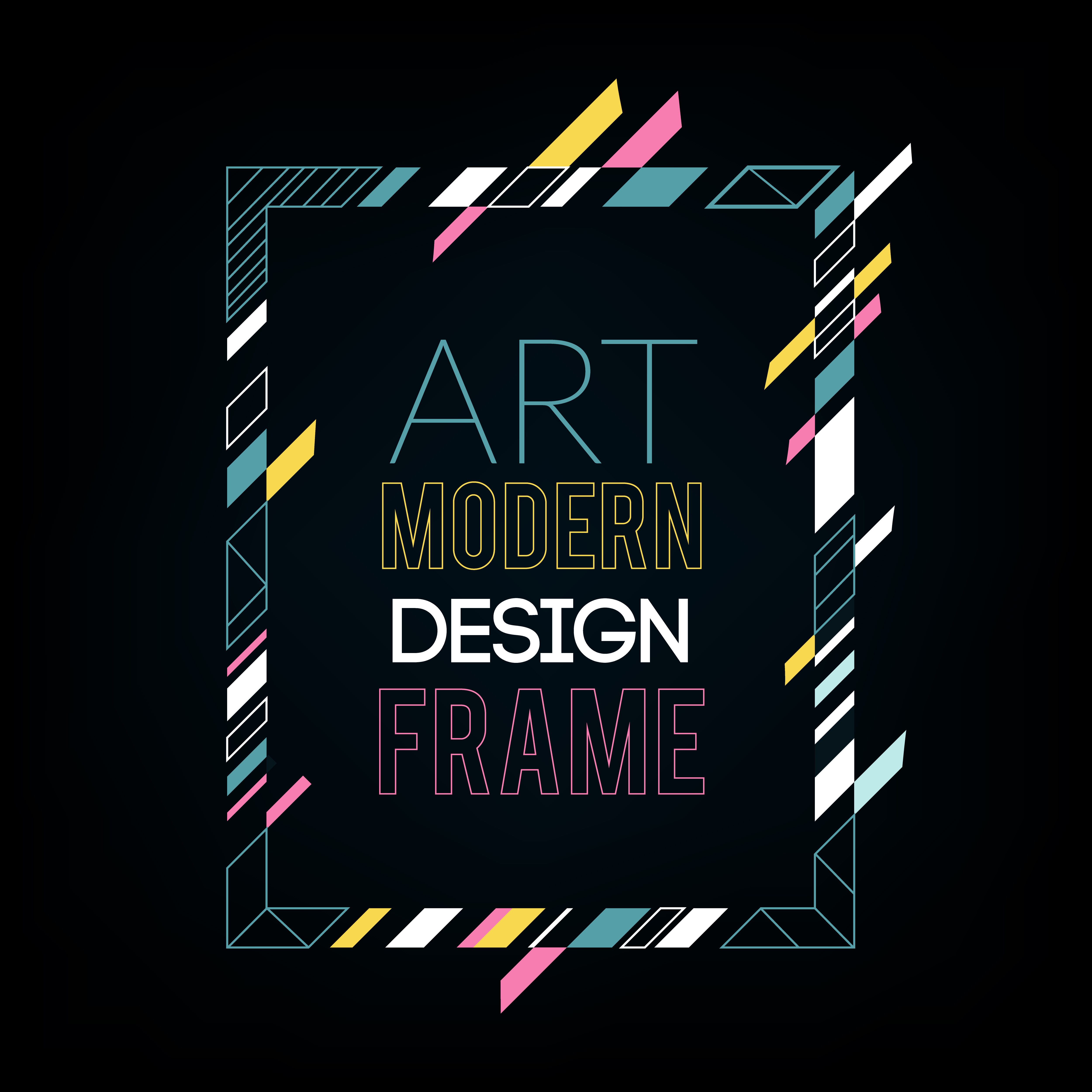Vector Frame For Text Modern Art Graphics Dynamic Frame With