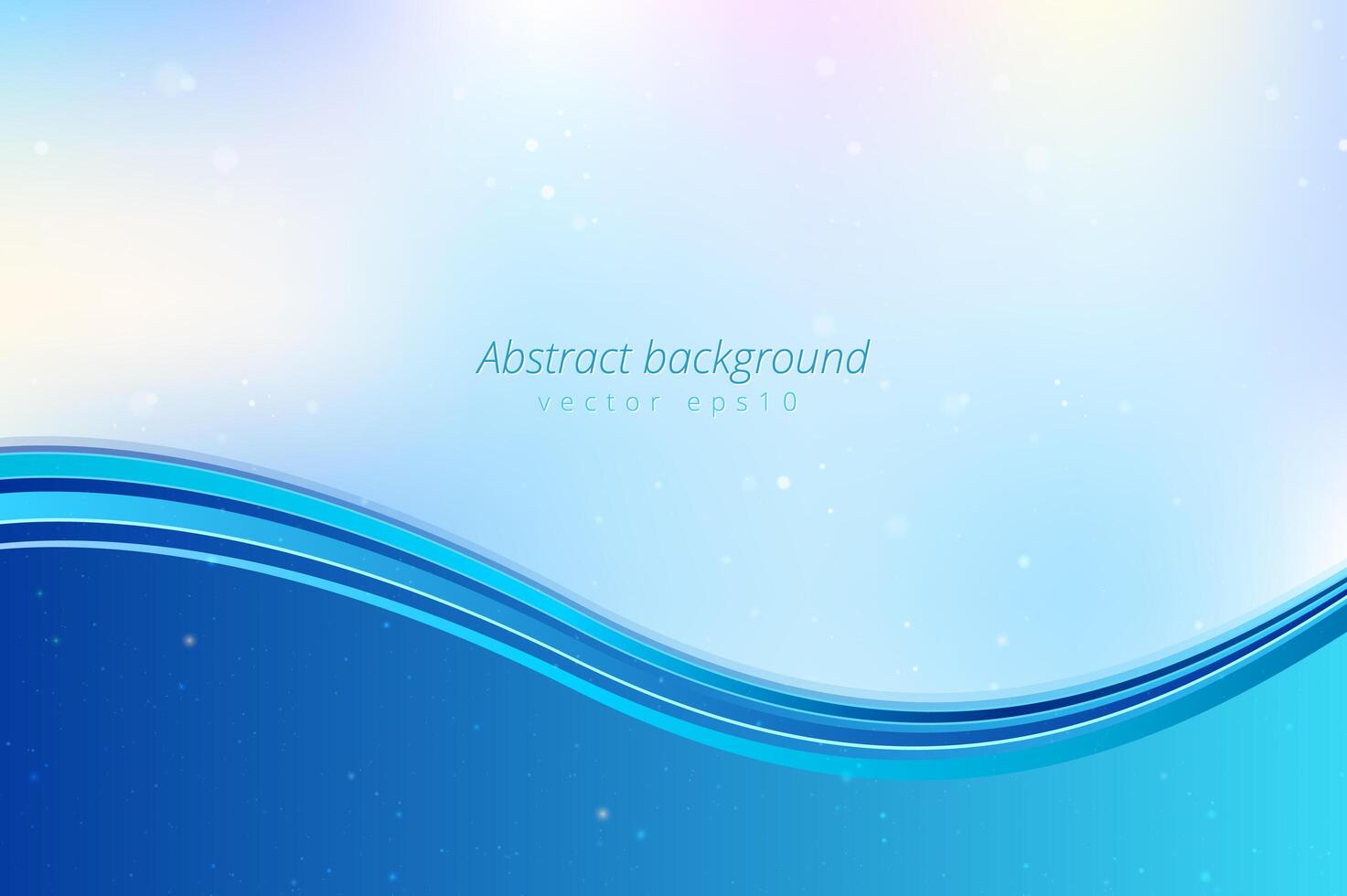 Blue abstract waves background vector