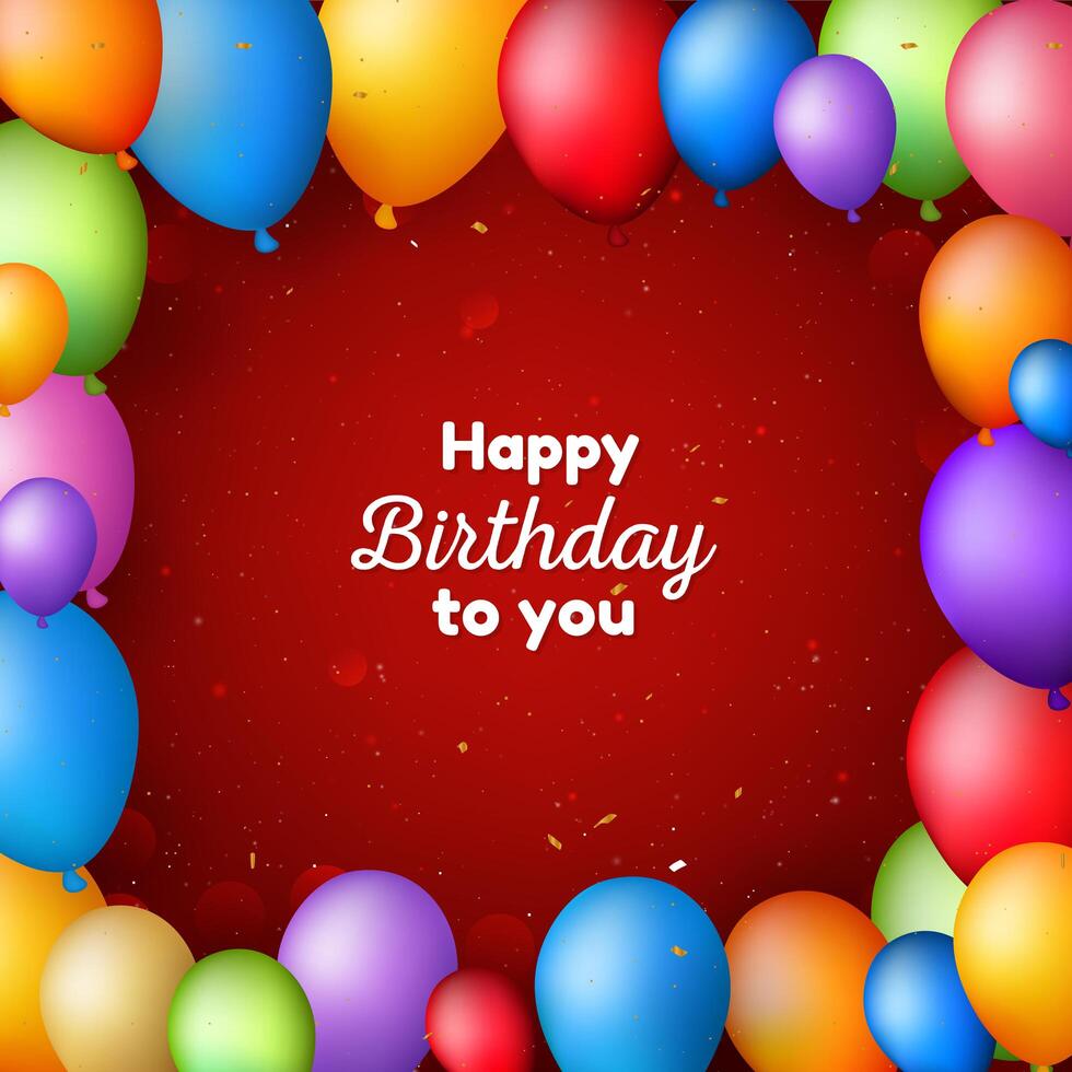 Happy Birthday Background With Balloons Download Free Vectors