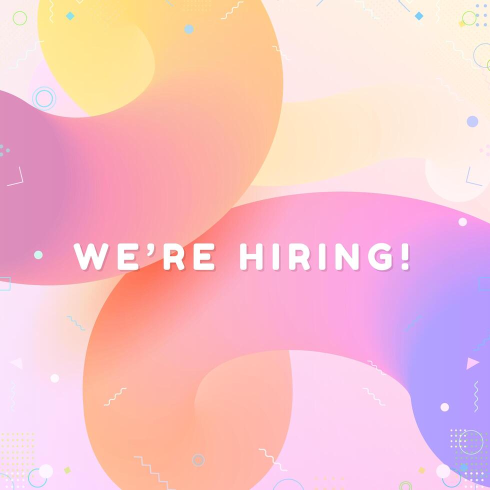 We are Hiring. Modern geometric Business Recruiting Concept. vector