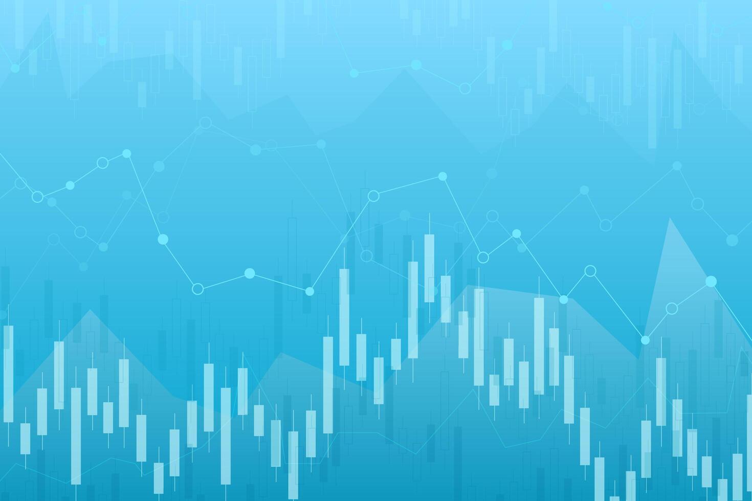 Candle stick graph chart of stock market investment trading, Bullish point, Bearish point. trend of graph vector design.