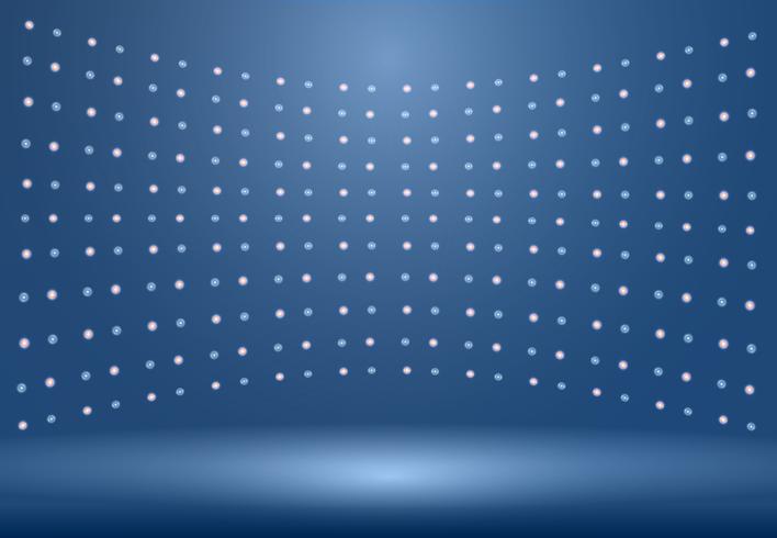 Luxury blue studio room background with Spotlights well use as Business backdrop vector