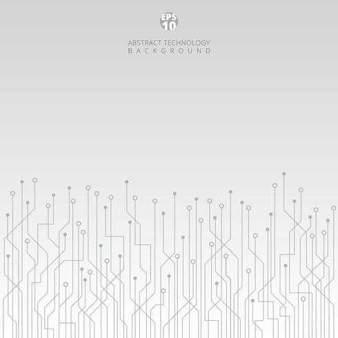 Abstract technology circuit board on white background. vector