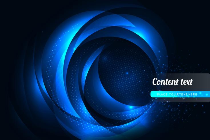 blue wavy in dark background vector