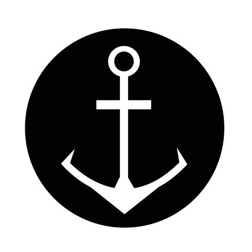 Anchor icon vector