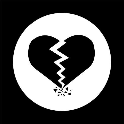 Broken Heart Icon vector