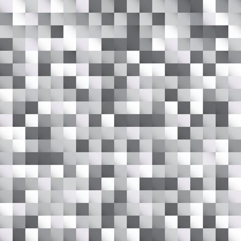 Abstract white and gray squares pattern pixel background design vector