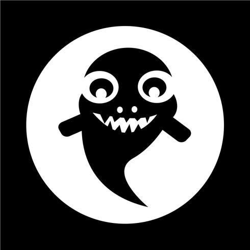 icono de halloween fantasma vector